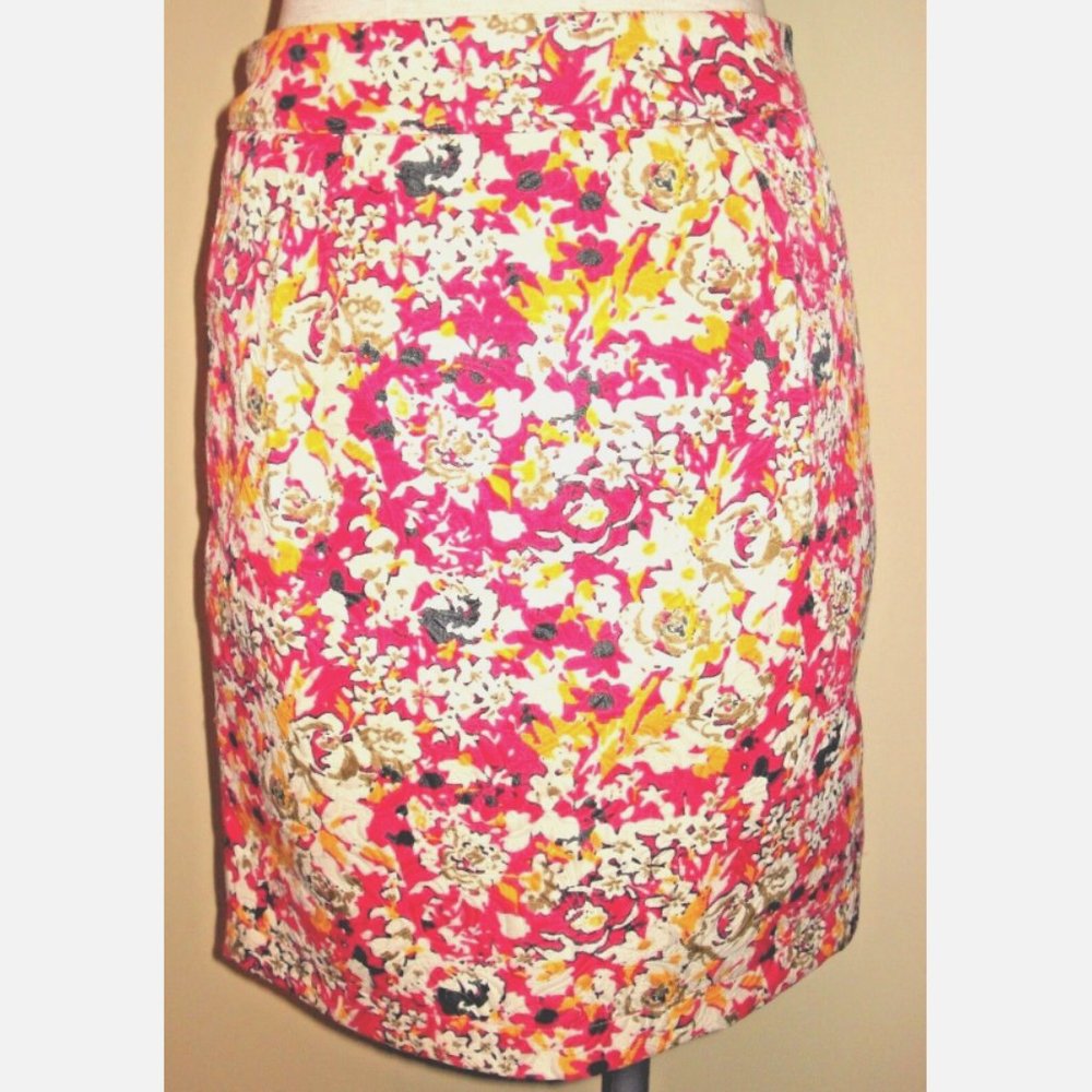 TULLE Mini Skirt Pleats Marble Fall Floral Garden Quilted Material Womens L NEW